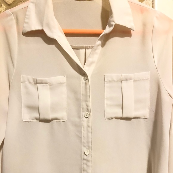 White Sheer Blouse - Picture 2 of 3